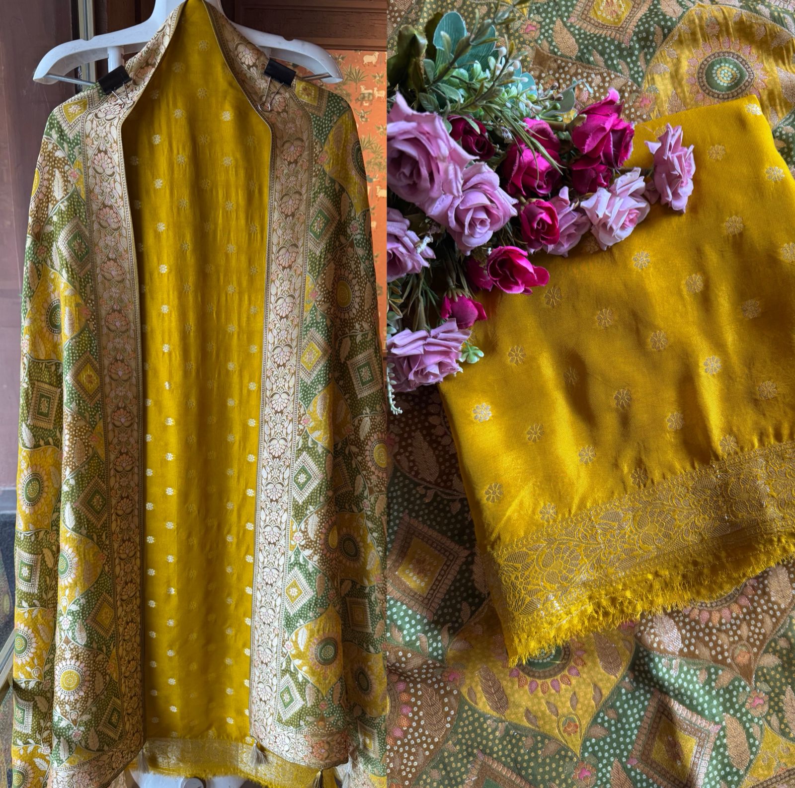 Georgette bootiedaar shirt with No neckline
